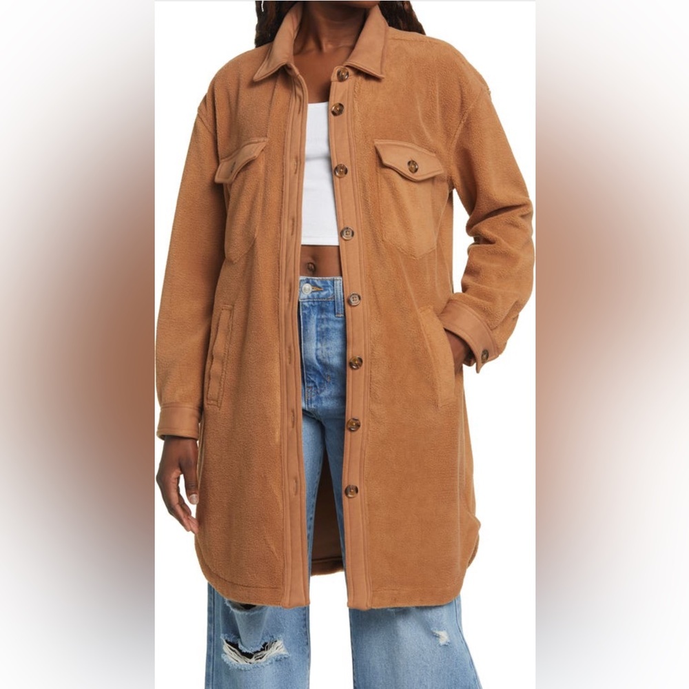 NWT BLANKNYC | Long Fleece Shacket Jacket | Small